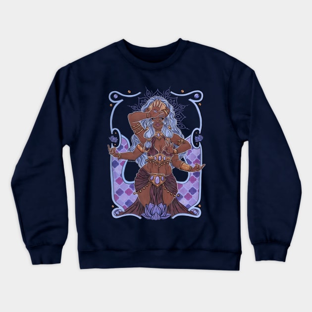 Opal Goddess Crewneck Sweatshirt by WildSkullflowerArt